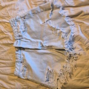 Wild Fable Frayed Light Blue Jean Shorts